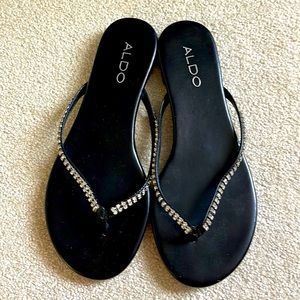 Rhinestone flip flops